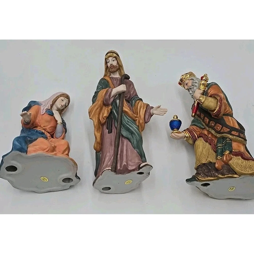 Kirkland Nativity 13-piece Set Hand Painted Porcelain Christmas Figurines Only